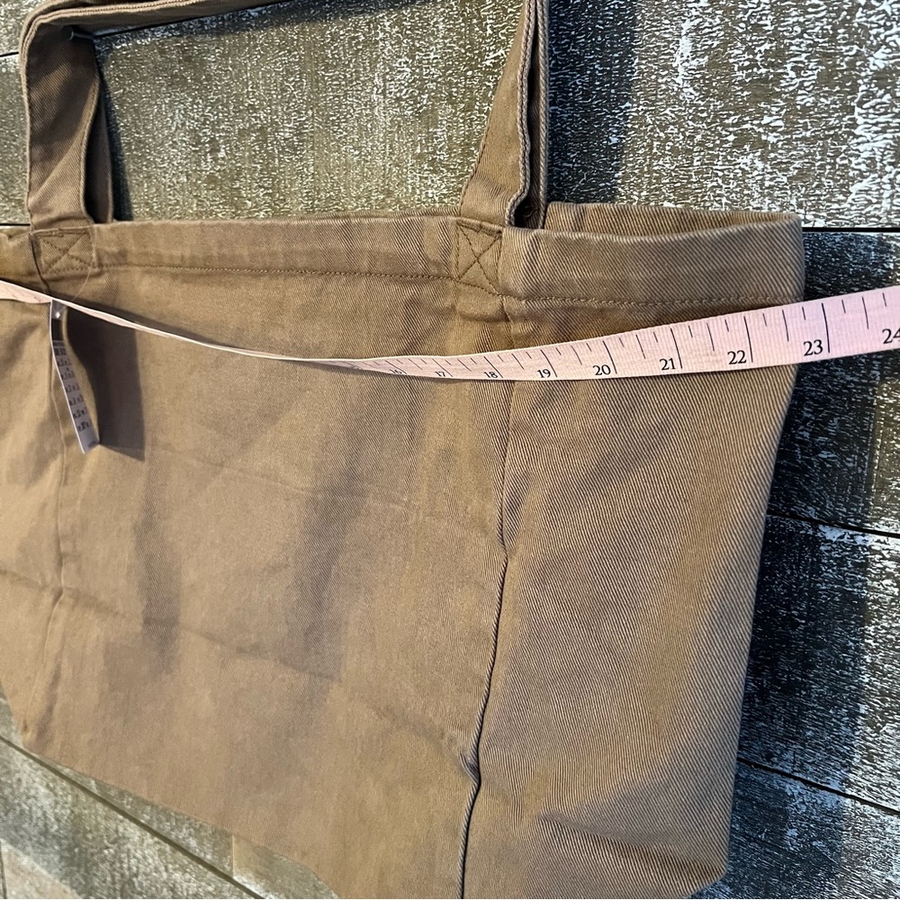 Brandy Melville light brown wide tote bag